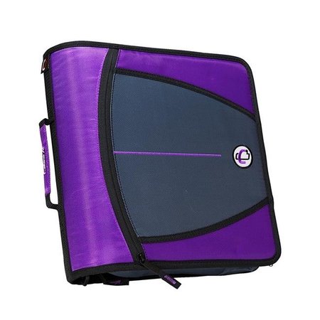 CASE-IT Case It 1580683 3 in. Mighty Zip Tab O-Ring Binder; Purple 1580683